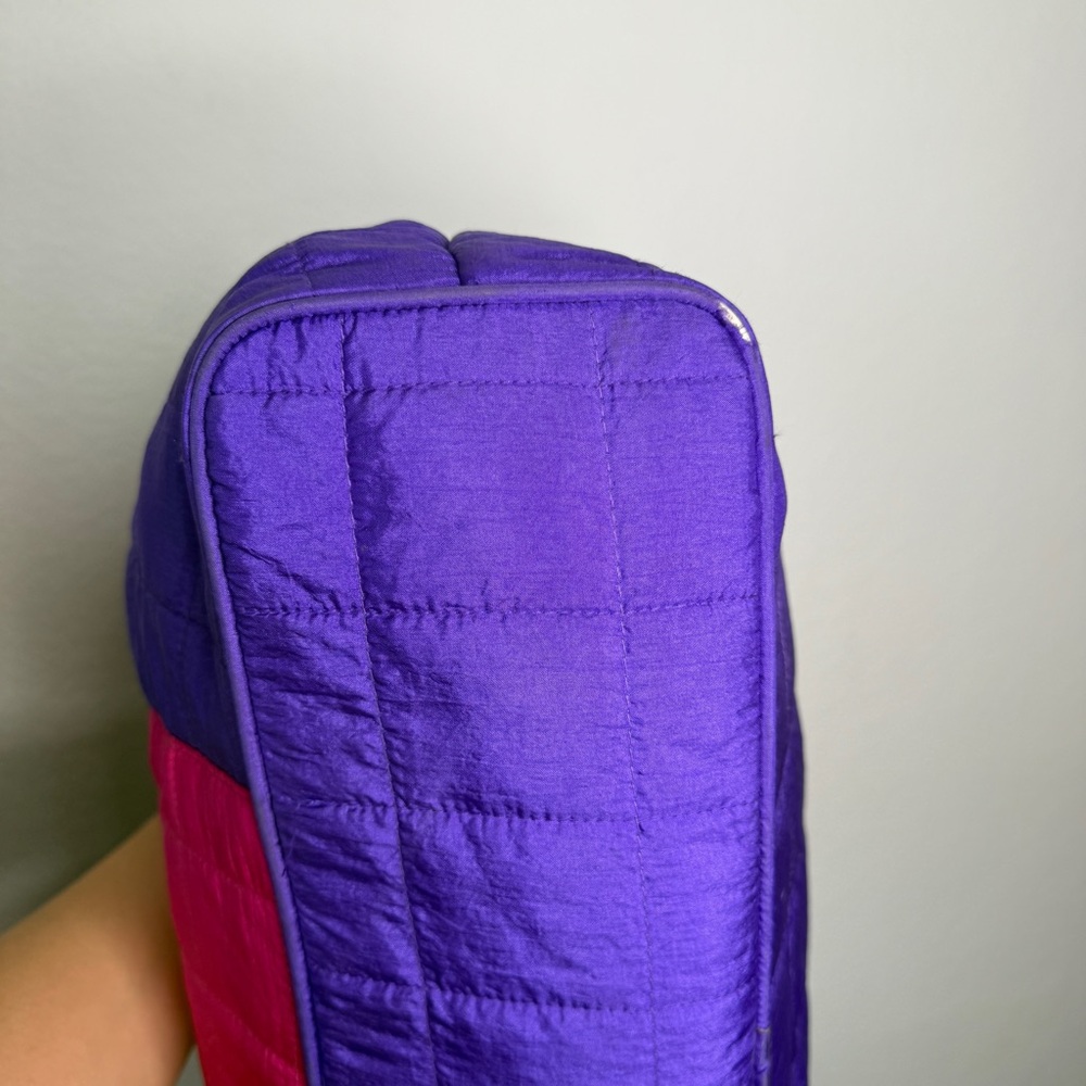 Babies Alley Diaper Bag Retro Colorblock Quilted Teal Magenta Purple - Picture 6 of 12